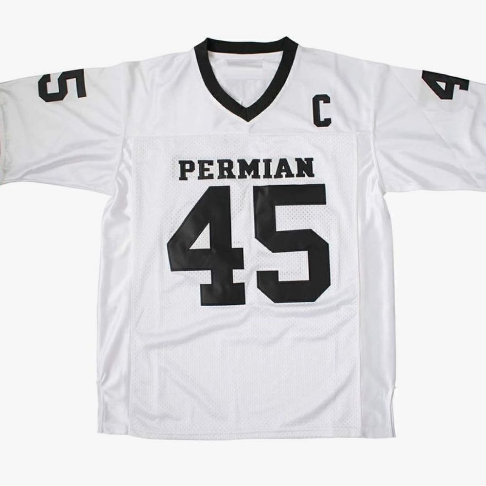Men's #45 Permian Miles Football Jersey White Color Stithced Size 3XL